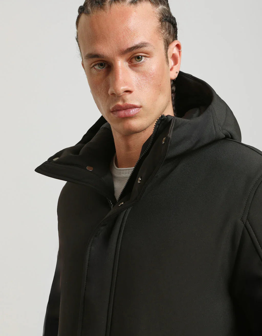 Giubbotto spolverino con cappuccio