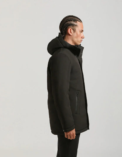 Giubbotto spolverino con cappuccio