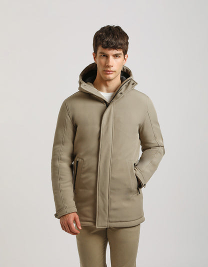 Giubbotto spolverino con cappuccio