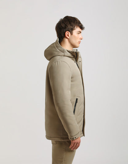 Giubbotto spolverino con cappuccio