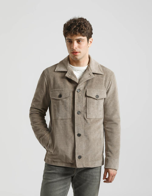 Giacca camicia in velluto