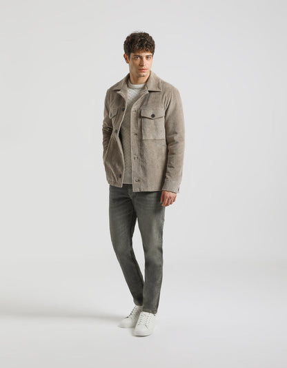 Giacca camicia in velluto