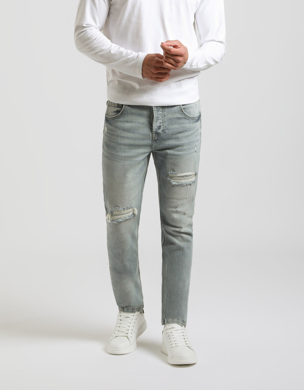 Jeans skinny fit con strappi