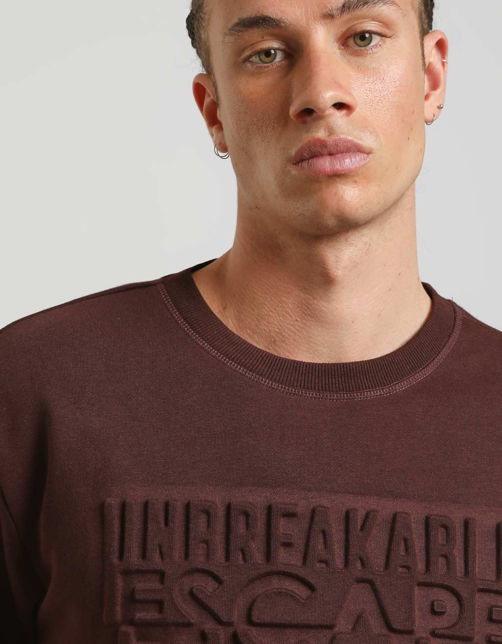 Felpa girocollo con stampa