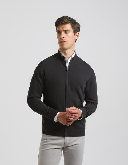 Cardigan con zip