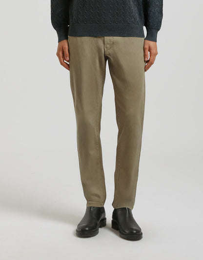 Pantaloni chino in cotone strutturato