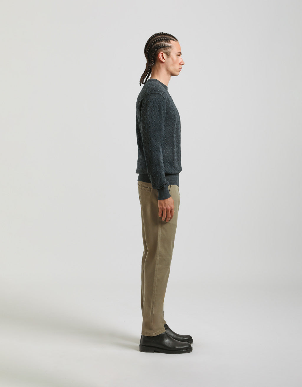 Pantaloni chino in cotone strutturato