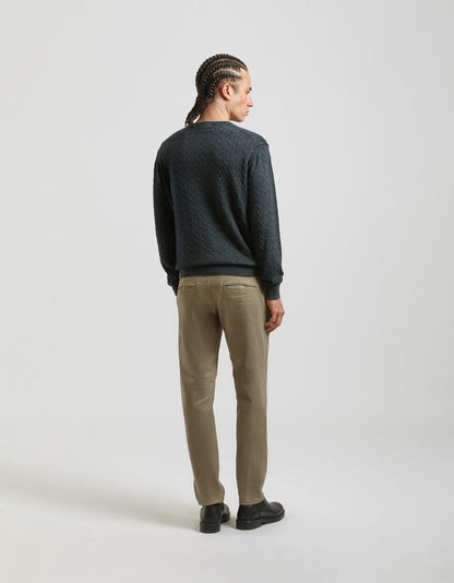 Pantaloni chino in cotone strutturato