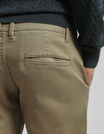 Pantaloni chino in cotone strutturato