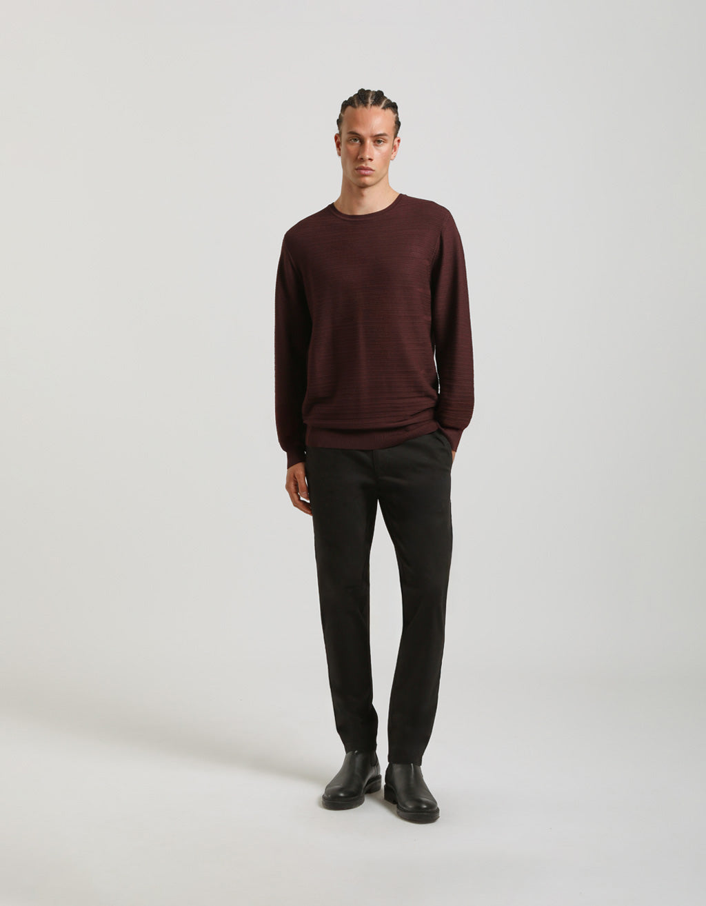 Maglia girocollo strutturata