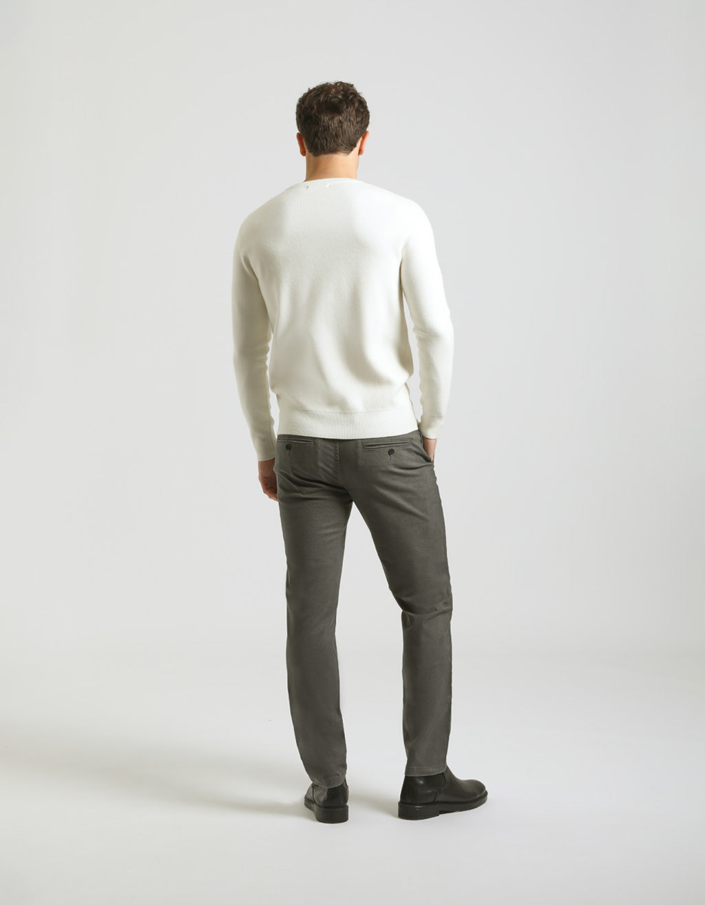 Pantaloni chino microfantasia