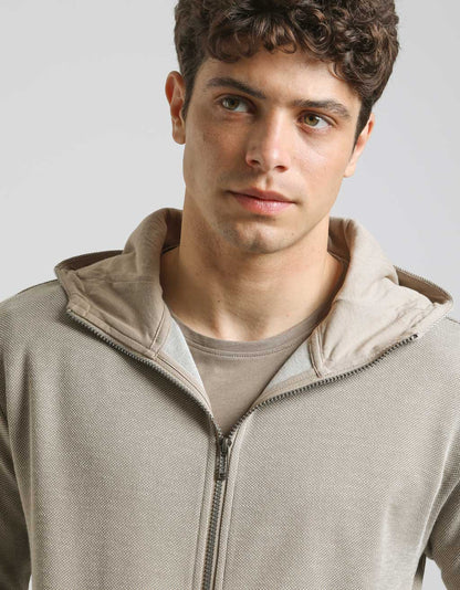 Felpa zip con cappuccio