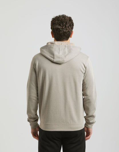 Felpa zip con cappuccio
