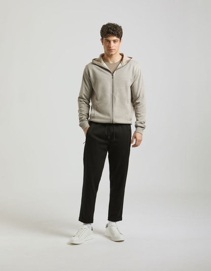 Felpa zip con cappuccio