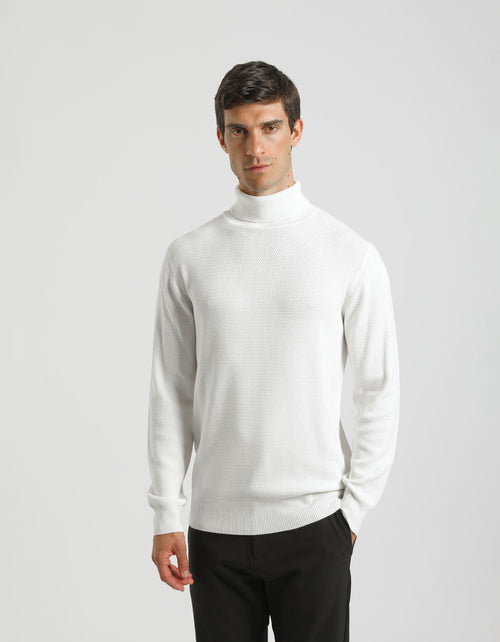 Maglia collo alto in viscosa