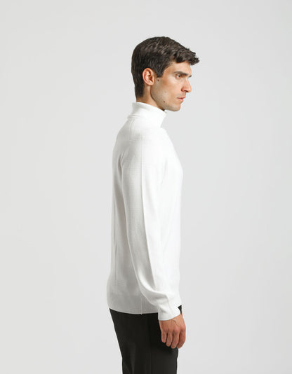 Maglia collo alto in viscosa