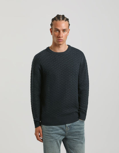 Maglia girocollo strutturata