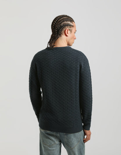 Maglia girocollo strutturata