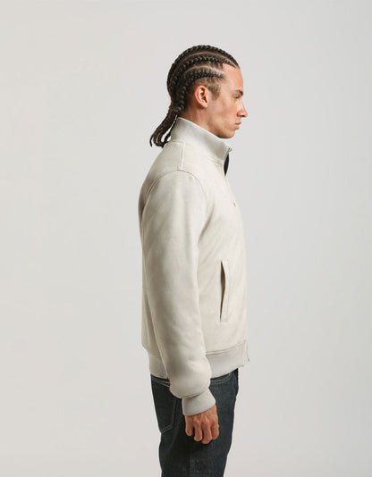 Giacca lupetto effetto camoscio