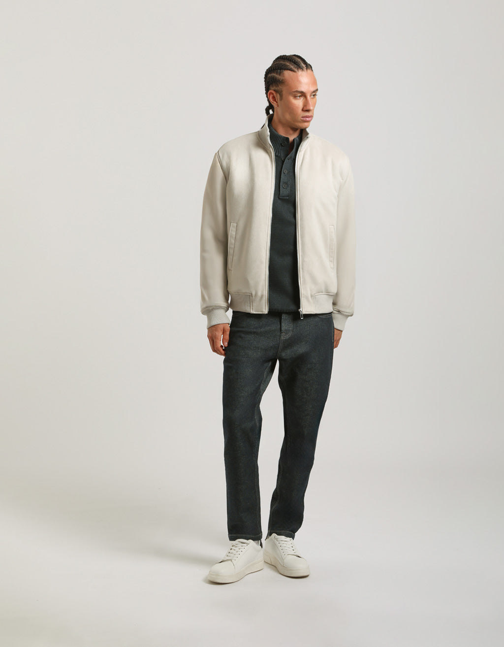 Giacca lupetto effetto camoscio