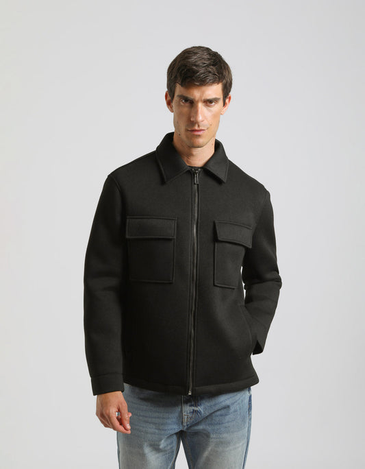 Giacca camicia in tessuto tecnico