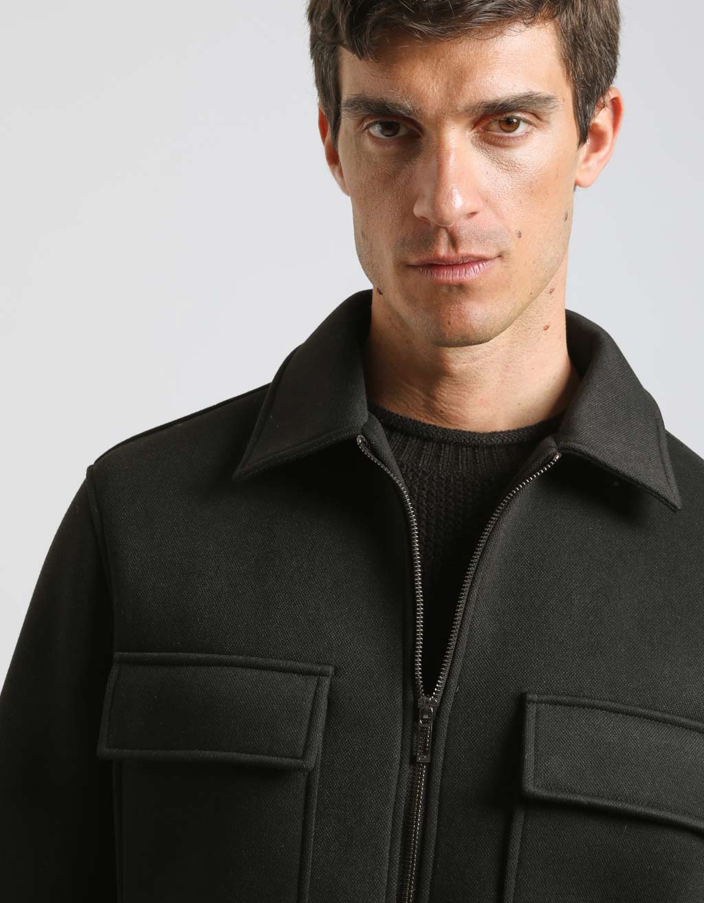 Giacca camicia in tessuto tecnico