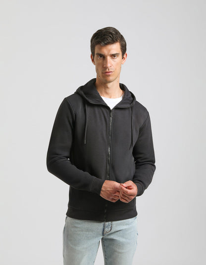 Felpa zip con cappuccio