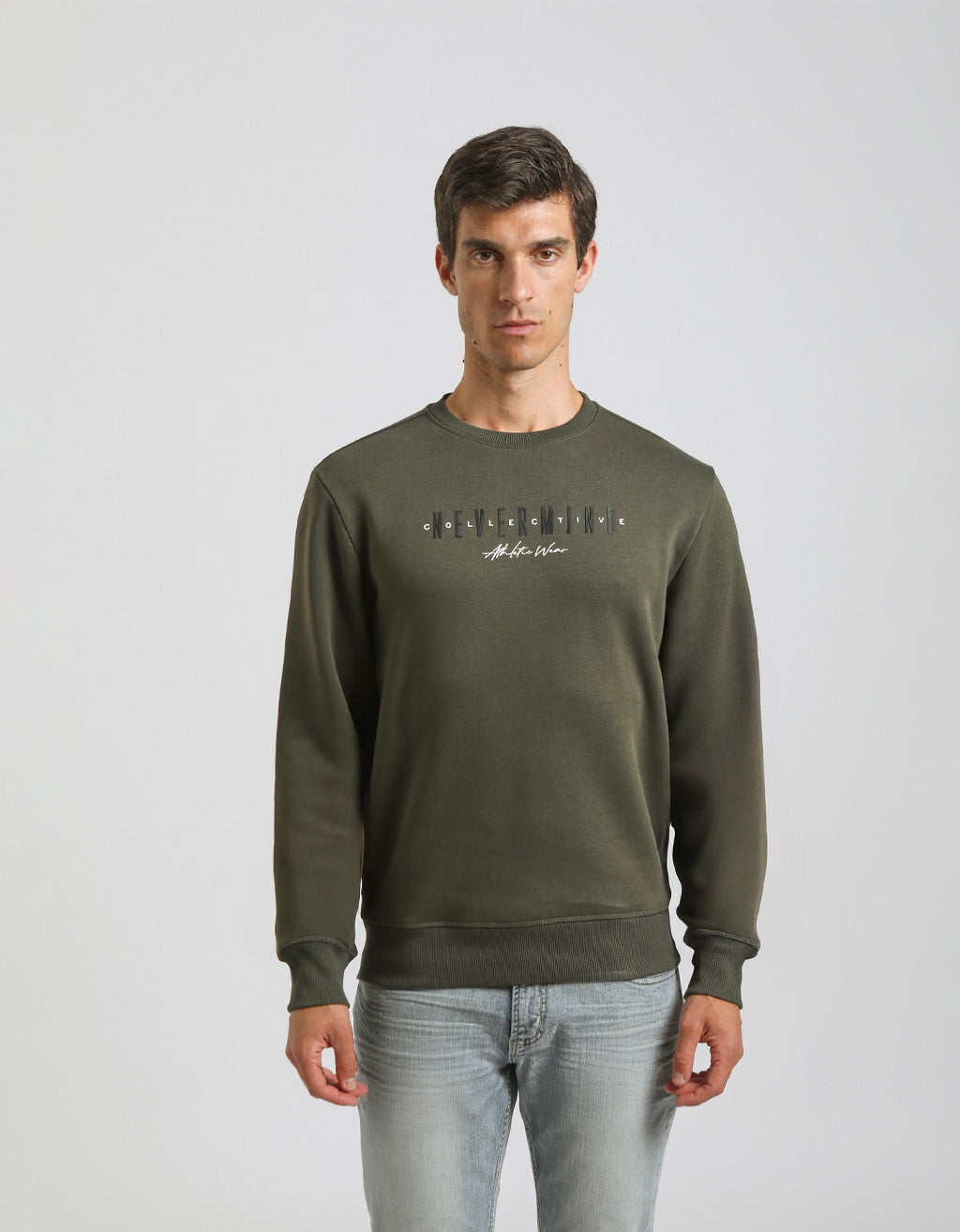 Felpa girocollo con stampa