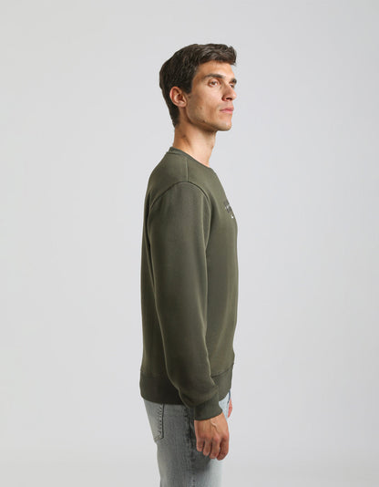 Felpa girocollo con stampa