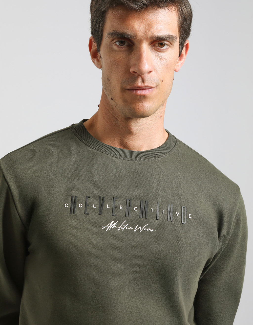 Felpa girocollo con stampa