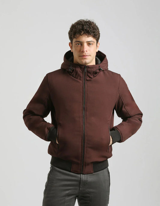 Bomber imbottito con cappuccio