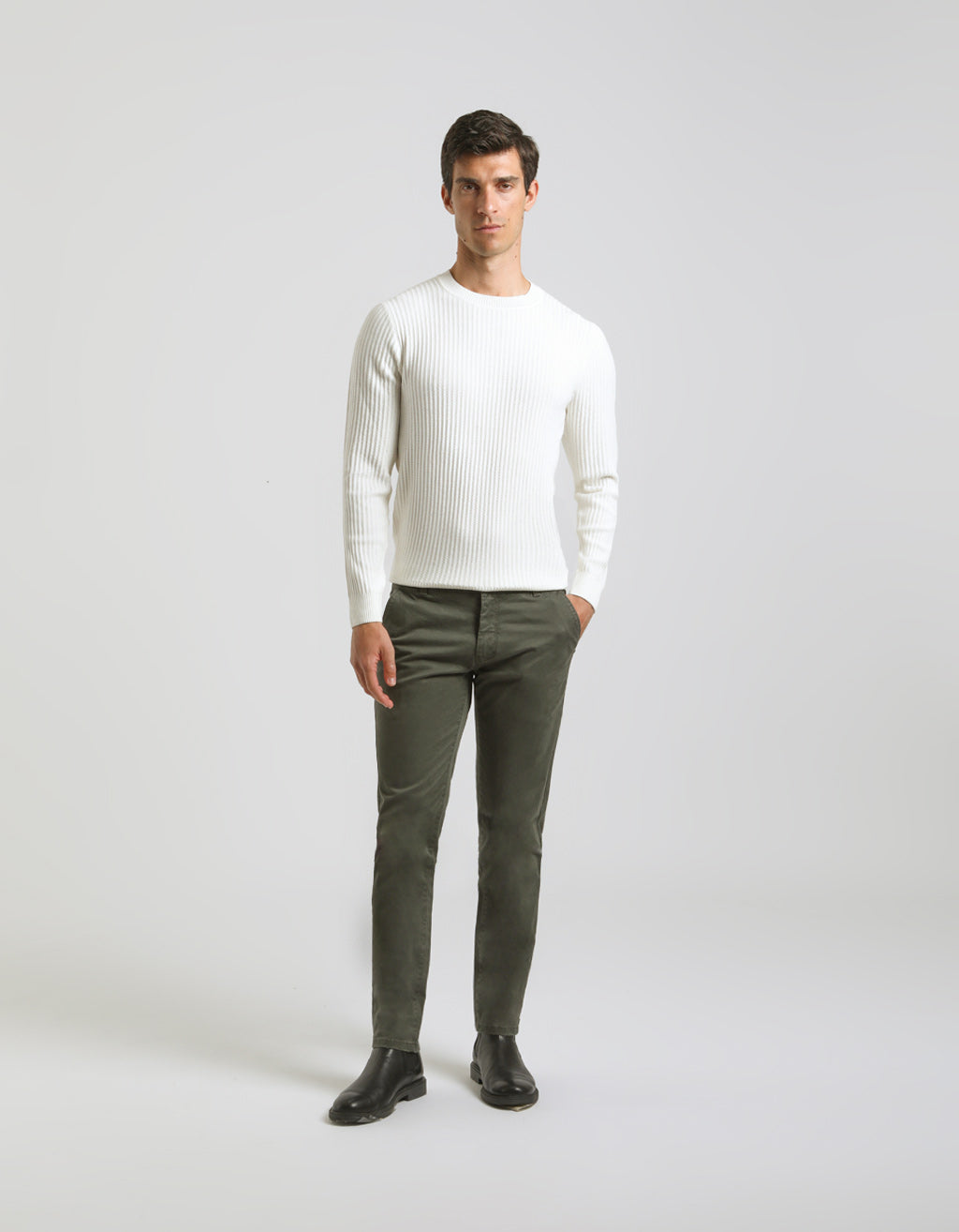 Pantaloni chino in cotone