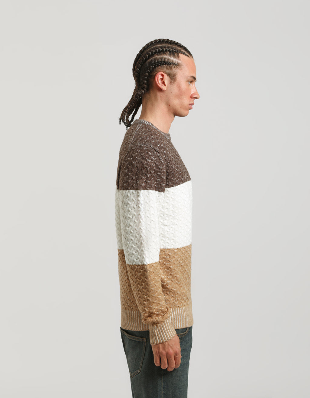 Maglia girocollo colorblock