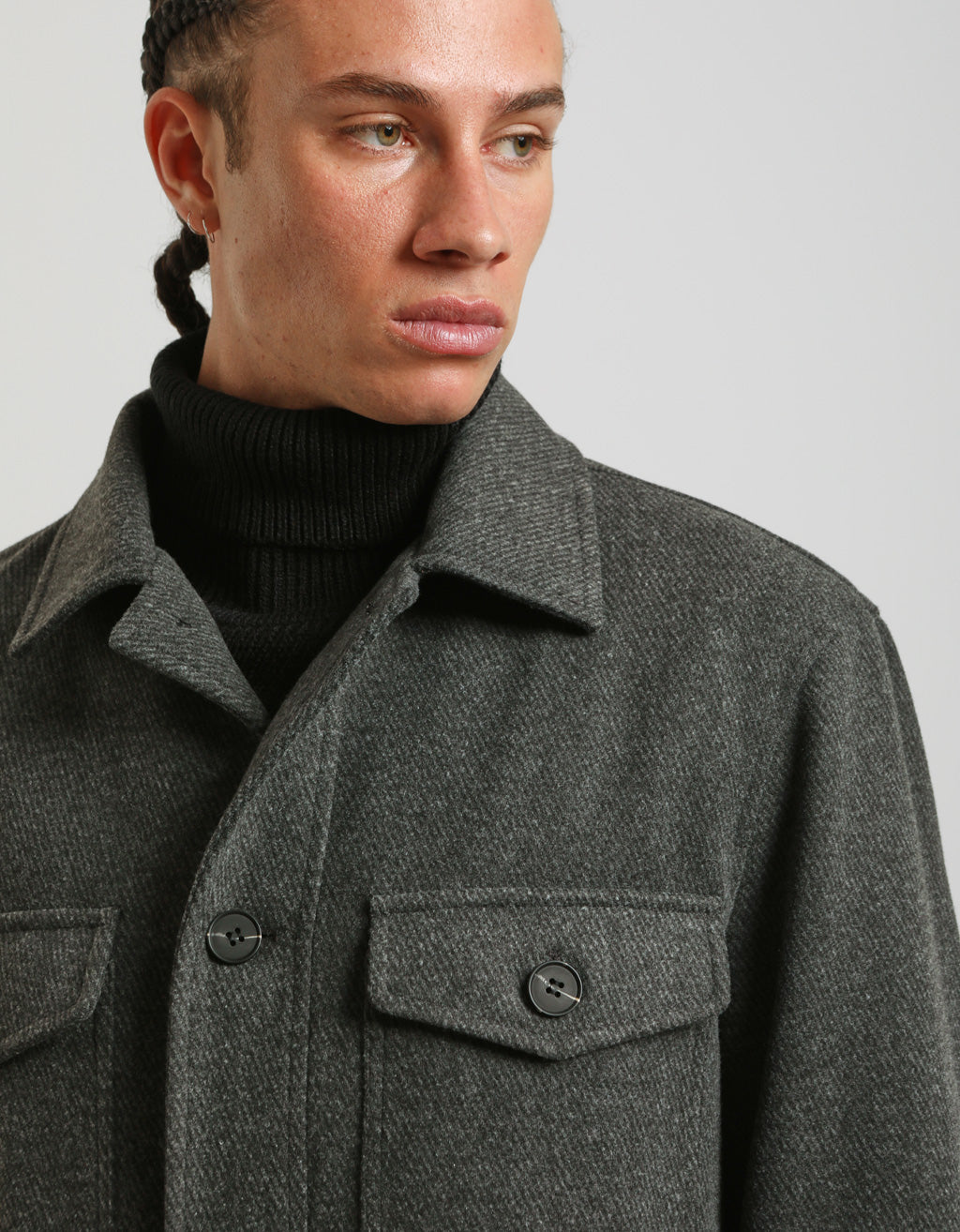 Giacca camicia con bottoni