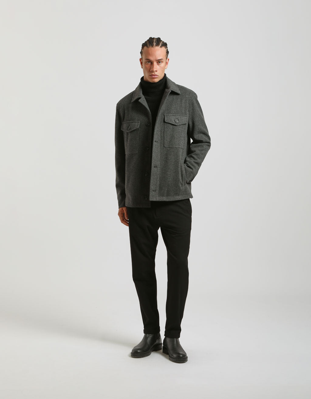 Giacca camicia con bottoni