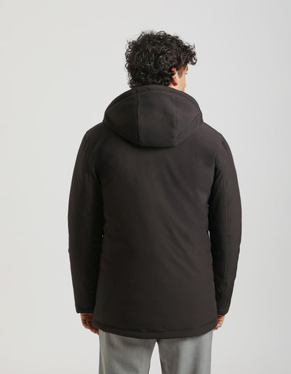 Giubbotto lungo con cappuccio