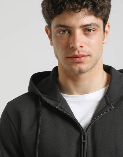 Felpa zip con cappuccio