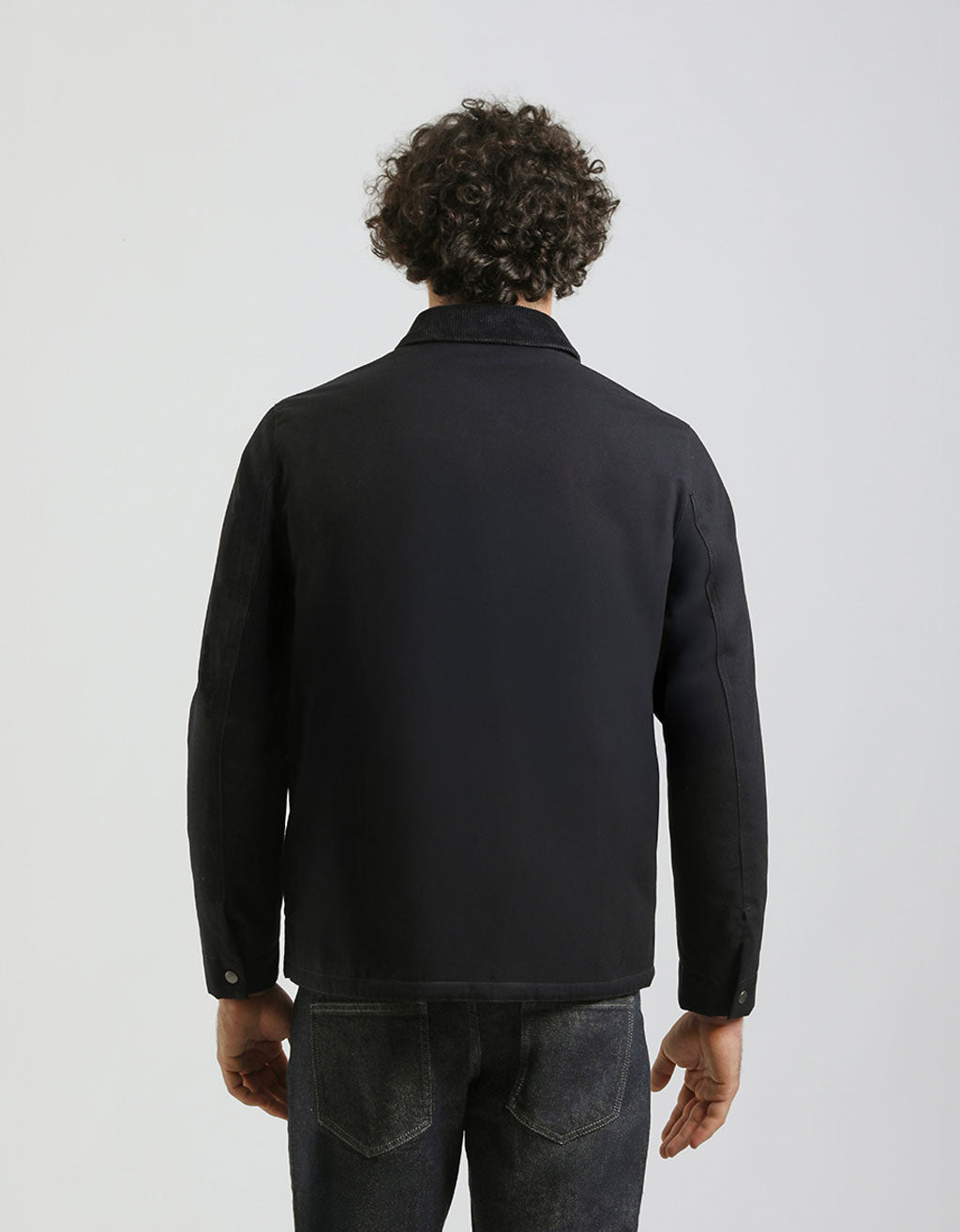 Giubbotto in cotone con collo in velluto