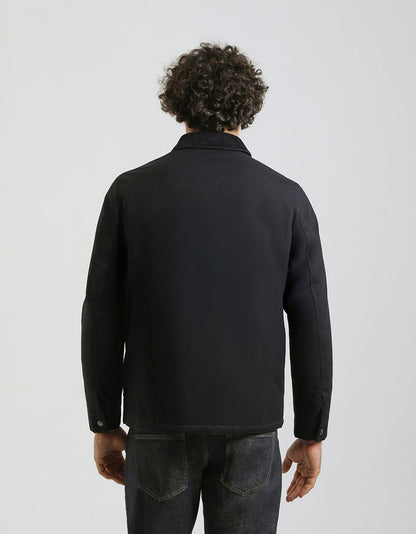 Giubbotto in cotone con collo in velluto