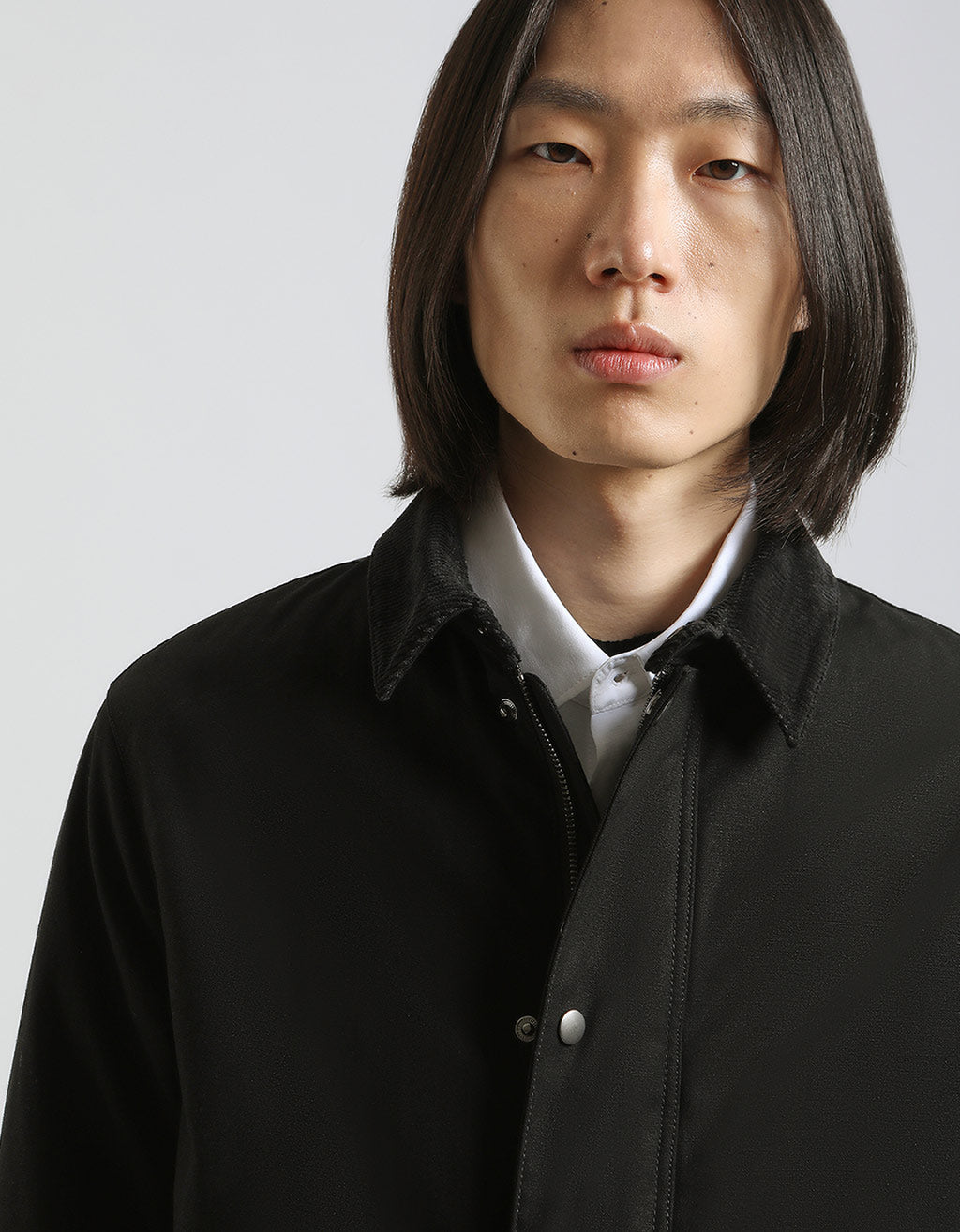 Giubbotto in cotone con collo in velluto