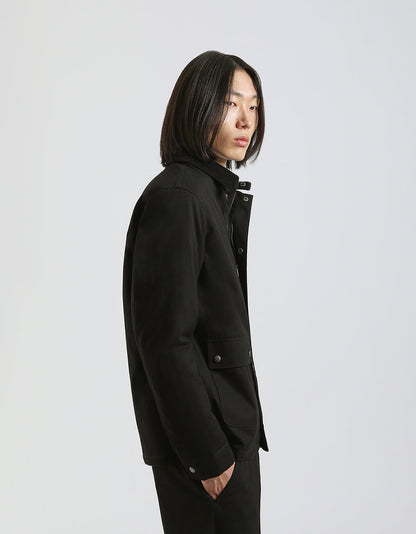 Giubbotto in cotone con collo in velluto