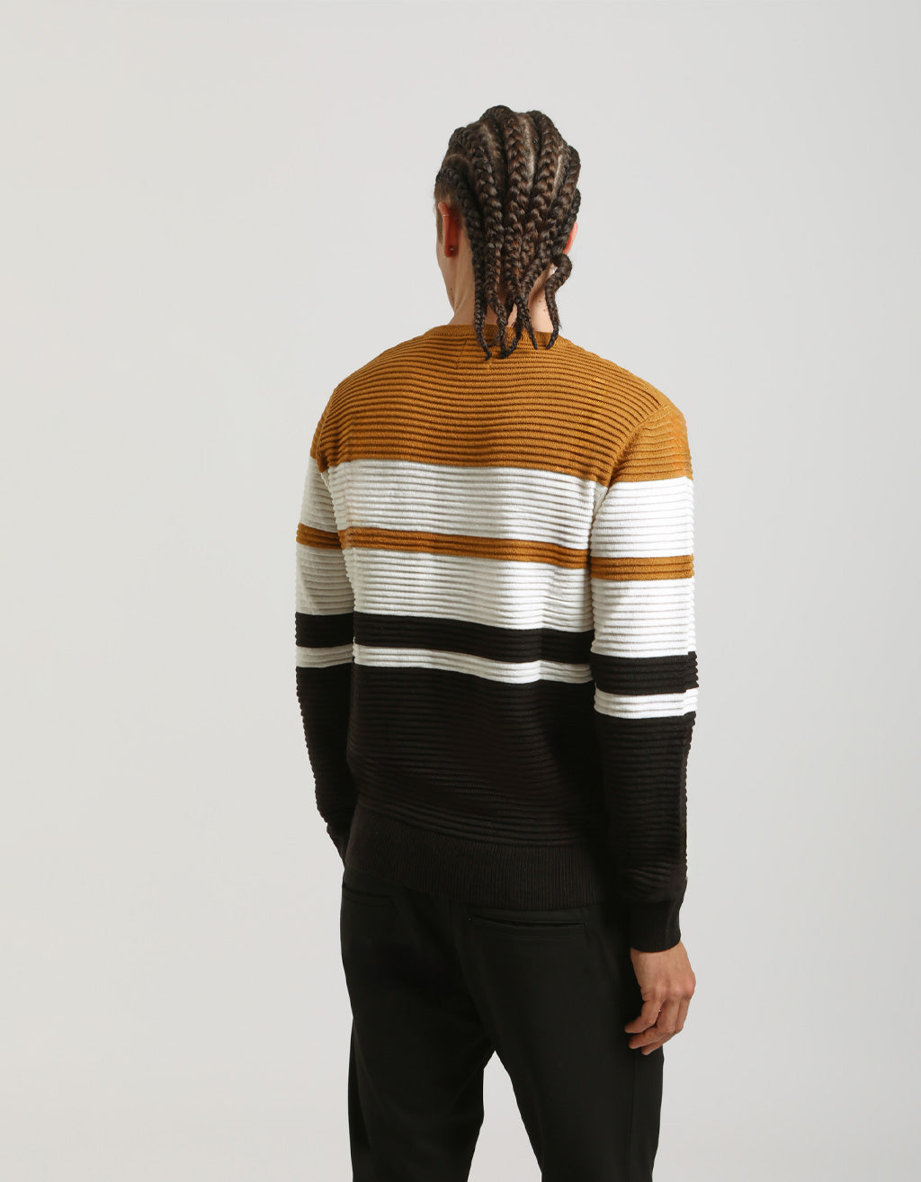 Maglia girocollo colorblock