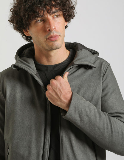 Bomber imbottito con cappuccio