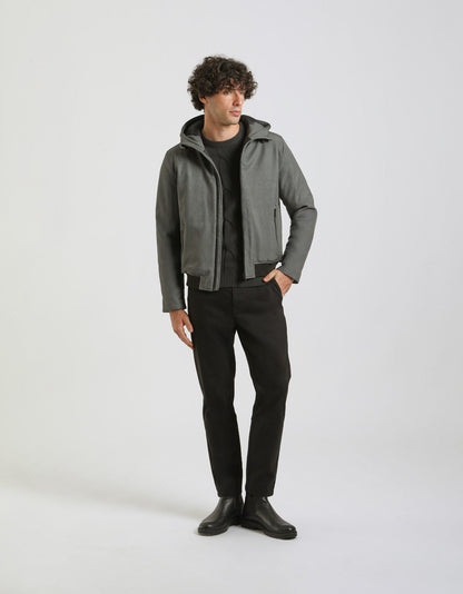 Bomber imbottito con cappuccio