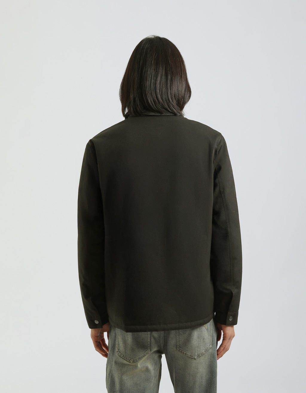 Giubbotto in cotone con collo in velluto