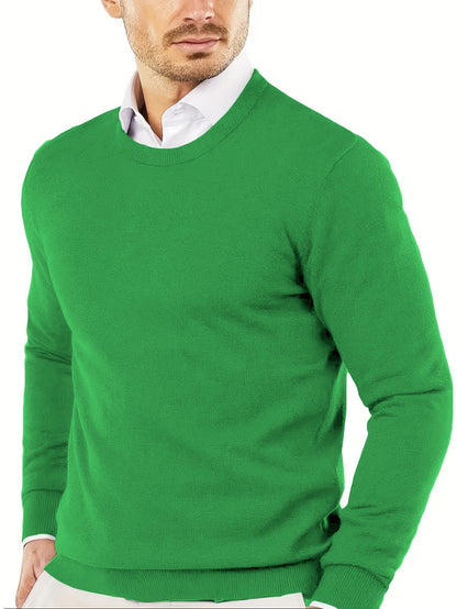 Maglione Girocollo In Maglia Tinta Unita