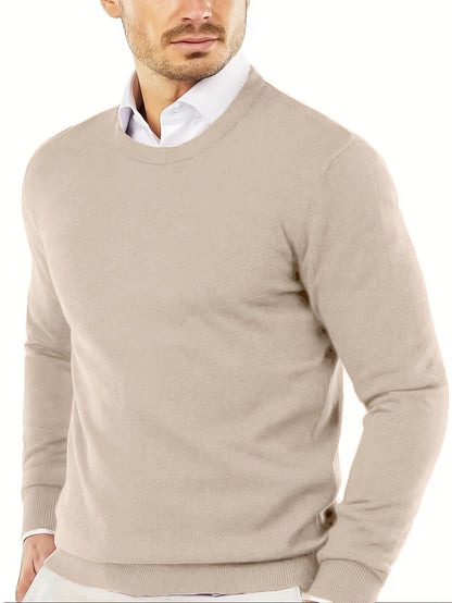 Maglione Girocollo In Maglia Tinta Unita