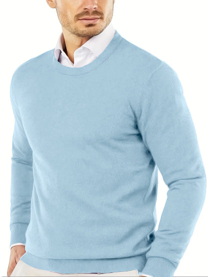 Maglione Girocollo In Maglia Tinta Unita