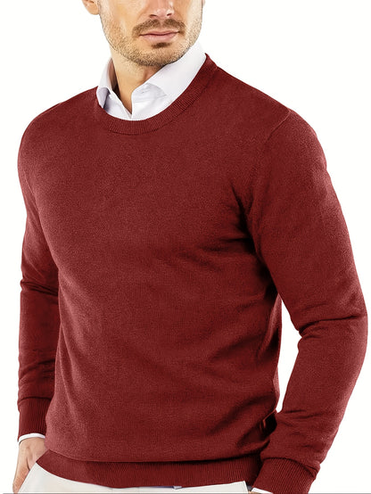 Maglione Girocollo In Maglia Tinta Unita