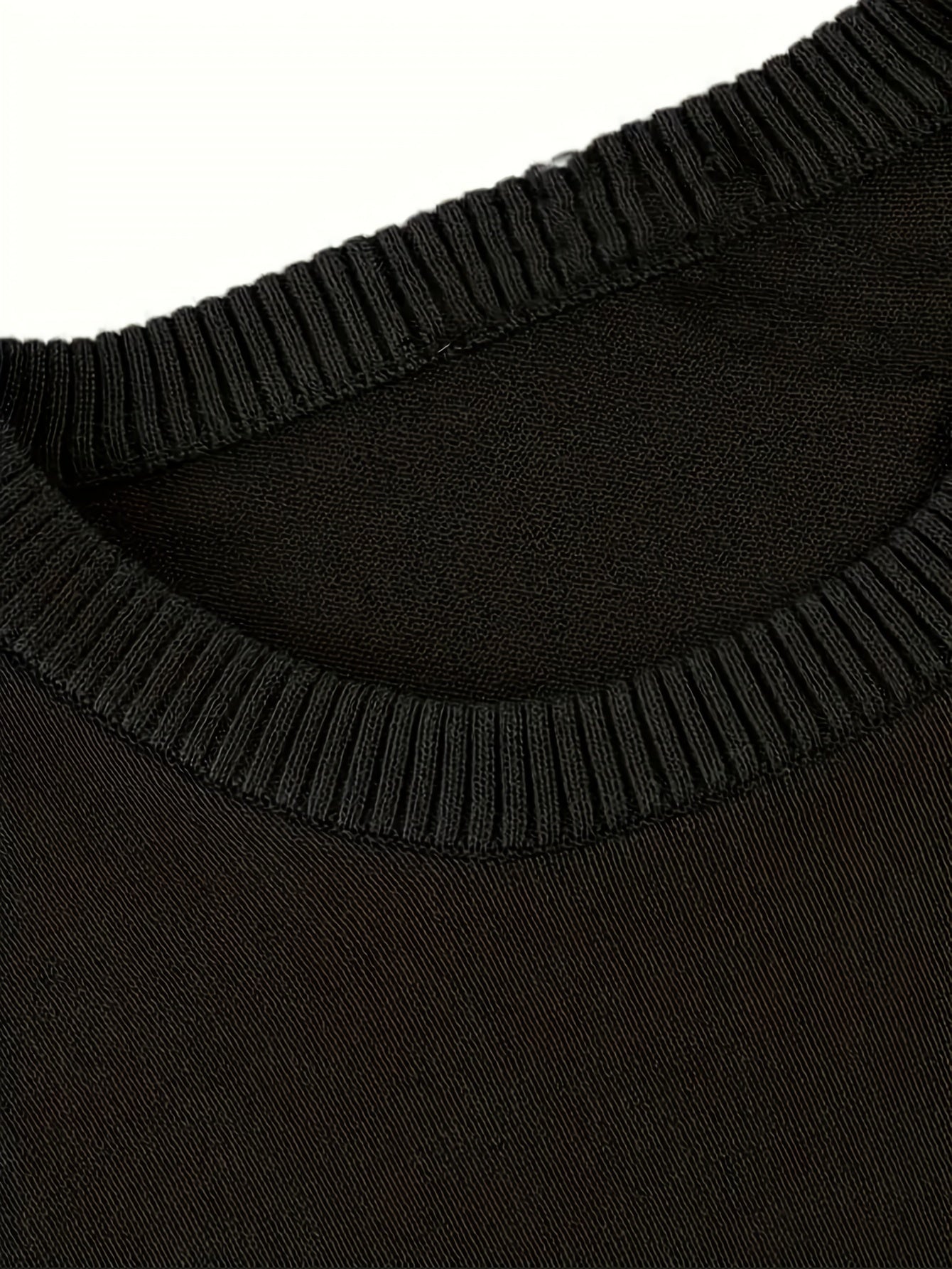 Maglione Girocollo In Maglia Tinta Unita